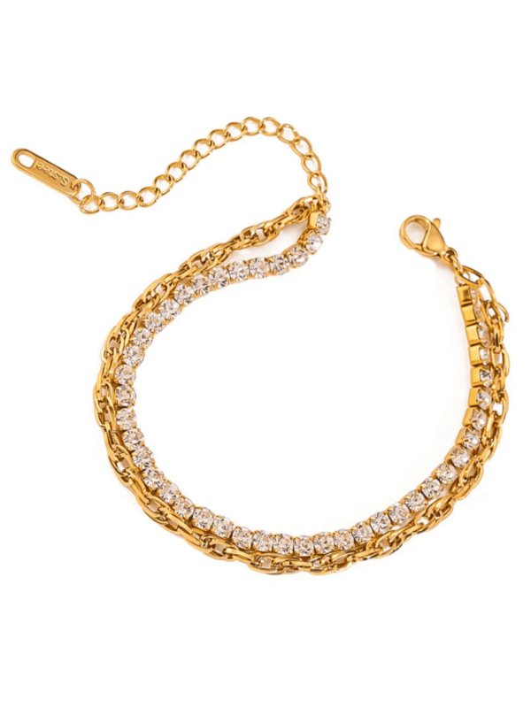 Luxe Glam Duo Chain Bracelet