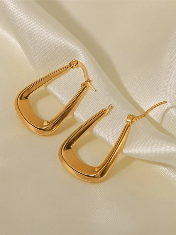 Luxe Geo Hoop Earrings - Image 2