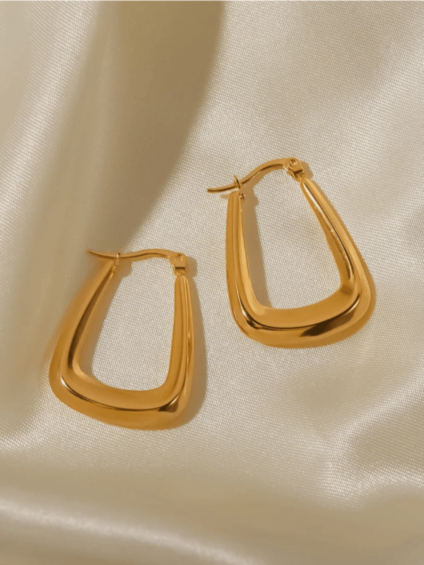 Luxe Geo Hoop Earrings - Image 3