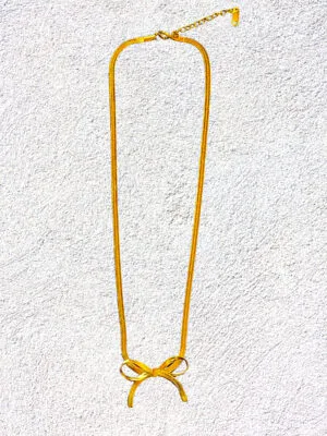 Gilded Bow Necklace