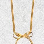 Gilded Bow Necklace