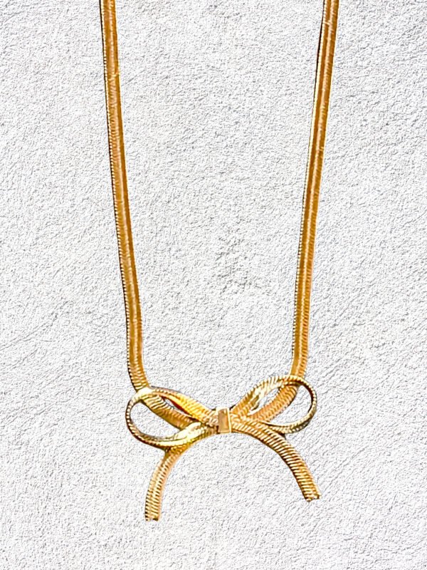Gilded Bow Necklace