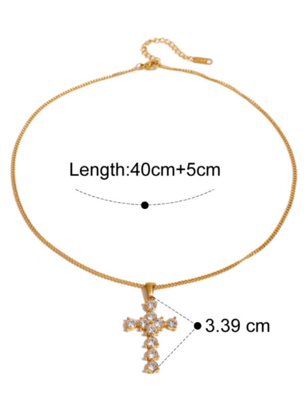 Celestial Cross Pendant Necklace - Image 2