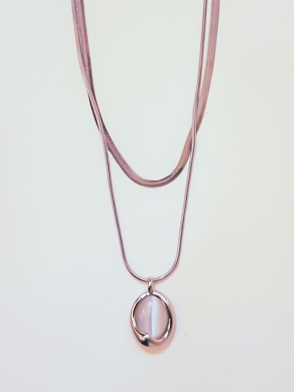 Midnight Eclipse Stainless Steel Necklace