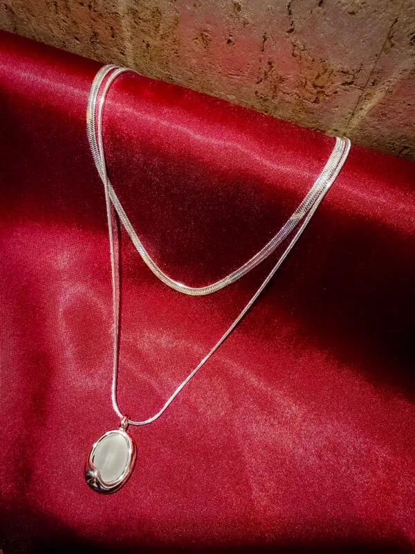 Midnight Eclipse Stainless Steel Necklace - Image 2