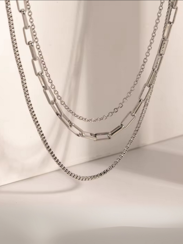 Midnight Armor Layered Necklace - Image 2