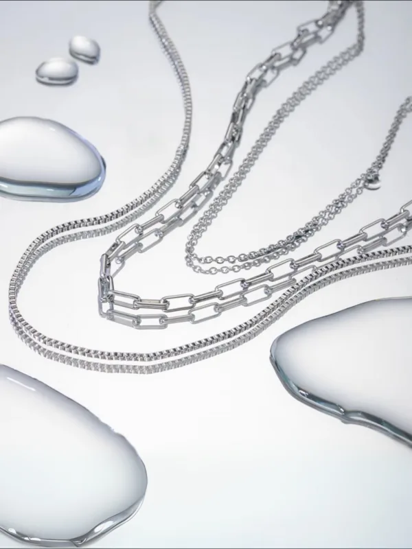 Midnight Armor Layered Necklace - Image 4