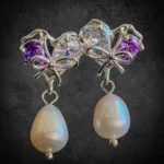Ethereal Bow Pearl Earrings