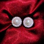 Pearl Halo Studs