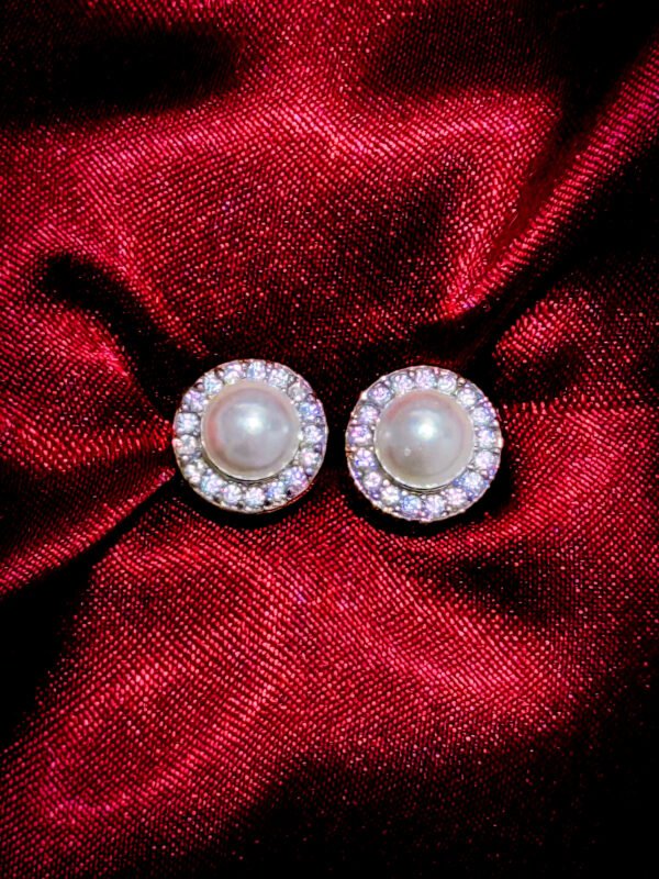 Pearl Halo Studs