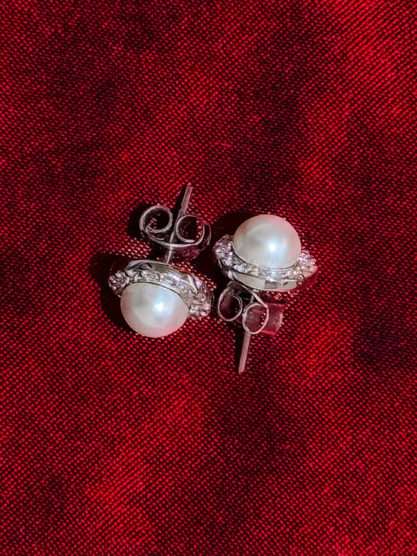 Pearl Halo Studs - Image 2