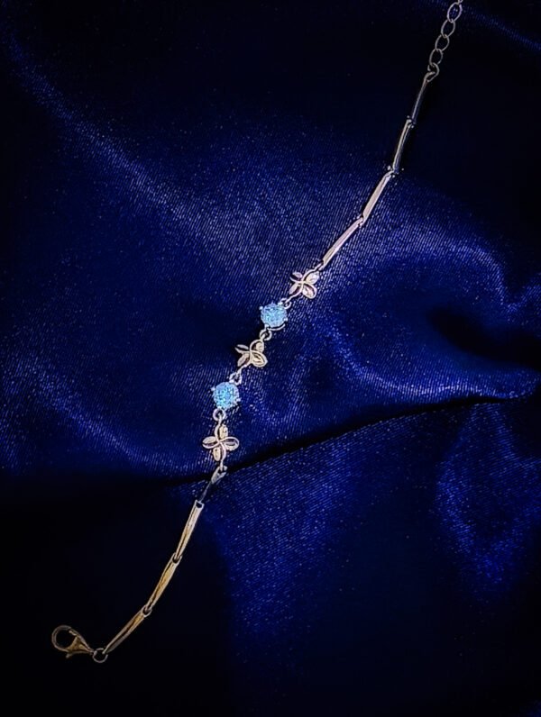 Azure Bloom Silver Bracelet - Image 2
