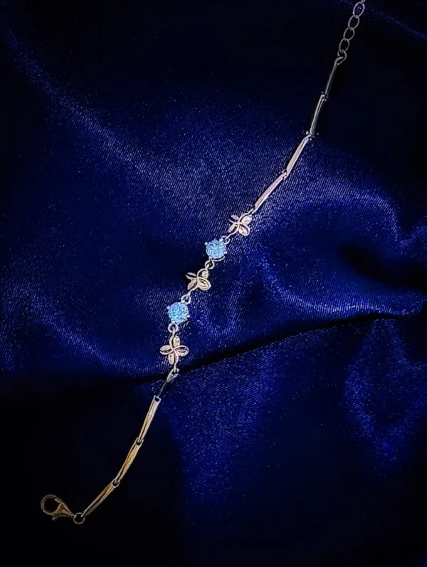 Azure Bloom Silver Bracelet - Image 2