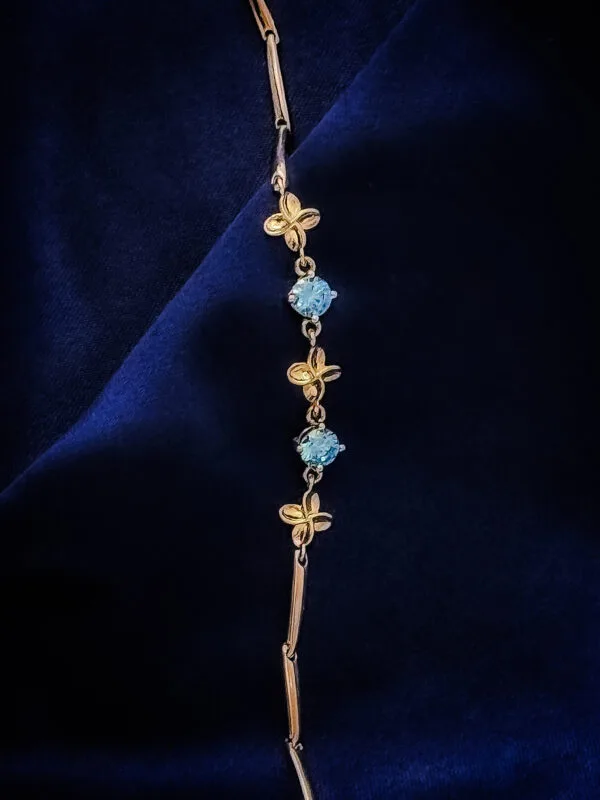 Azure Bloom Silver Bracelet