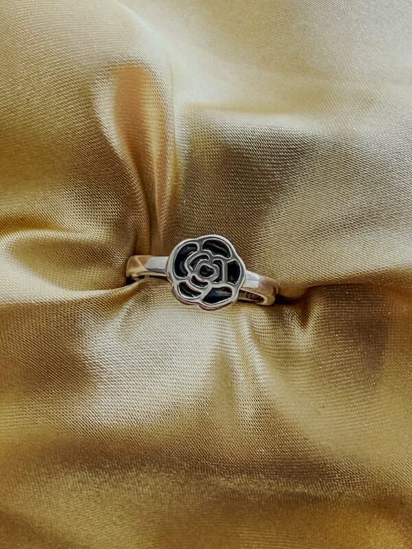 Midnight Rose Silver Ring - Image 2