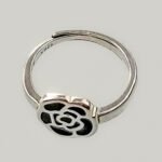 Midnight Rose Silver Ring