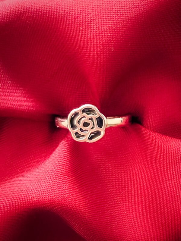 Midnight Rose Silver Ring - Image 3