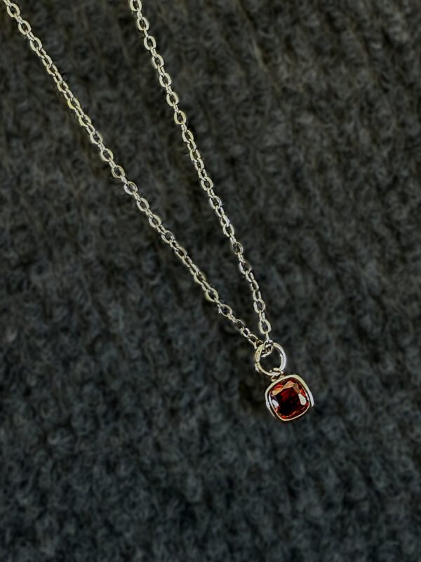 Garnet Glow Pendant Necklace