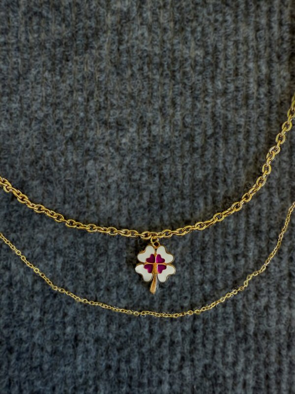 Clover Charm Layered Necklace