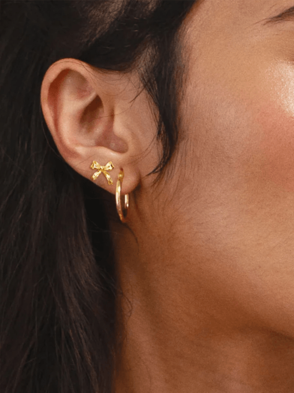 Bow & Hoops Gold Duo - Image 3