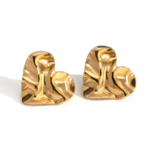 Crushed Heart Studs