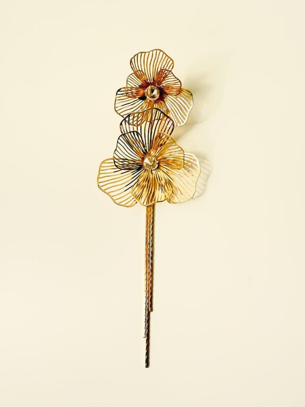 Gilded Bloom Statement Earrings - Image 2
