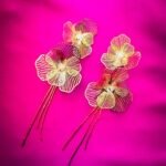 Gilded Bloom Statement Earrings