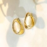 Lustrous Wave Studs