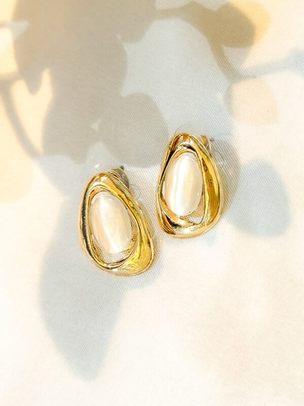 Lustrous Wave Studs