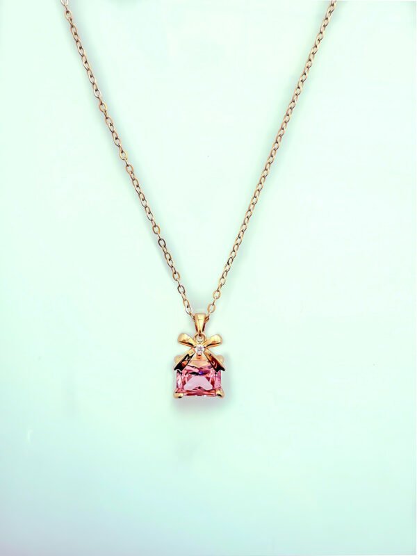 Blush Bow Charm Pendant